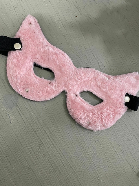 KUBIAK ANTIFAZ DE CUERO GATUBELA CON PELUCHE ROSA - KS25452
