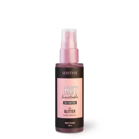 SEXITIVE BODY SPLASH HOT INEVITABLE SO EXCITED CON GLITTER - 60ML D18