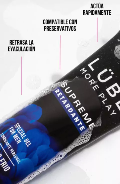 SEXITIVE GEL LUBRICANTE LUBE SUPREME RETARDANTE EFECTO FRIO 130ML - LUB03 - comprar online
