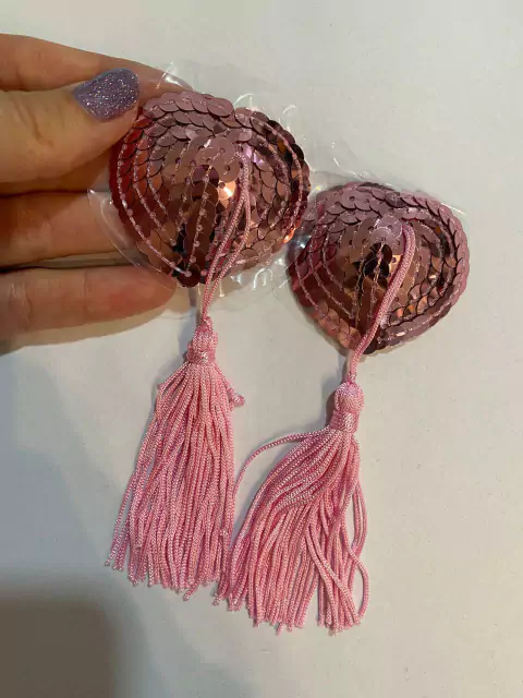 SWEET PEZONERAS CON LENTEJUELAS Y FLECOS ROSADAS - PEZRO