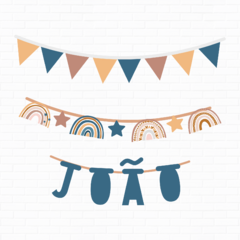 Festa Arco Irís Boho Azul a partir de: na internet