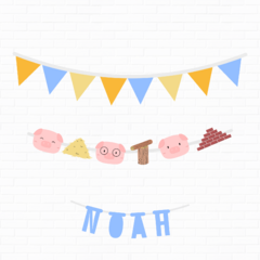 Festa Os três Porquinhos a partir de: na internet