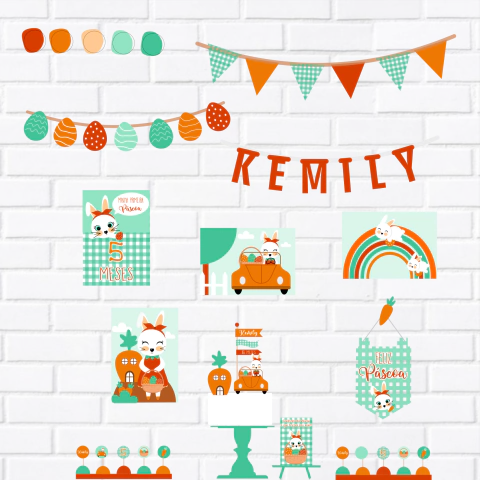 Festa Páscoa Coelhinha a partir de: