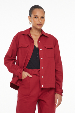 JAQUETA ALGODÃO ORGANICO DETALHE MANGA - ANIMALE JEANS - comprar online