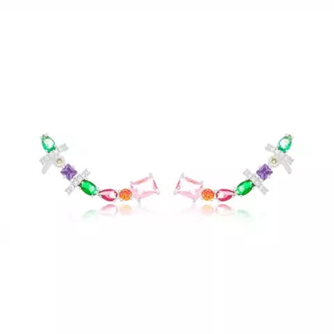 Ear cuff helena colors ródio branco