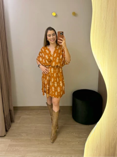 vestido kimono estampa boho