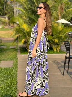 vestido layla estampa coqueiro de inverno - ELMÊ