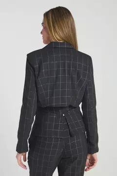 SPENCER XADREZ COM LUREX PRETO/PRATA - MY PLACE na internet