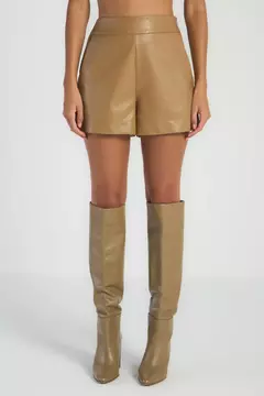 SHORT COURO BÁSICO CASTANHA - MY PLACE - comprar online