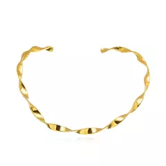 choker torcido Liso - ouro - comprar online