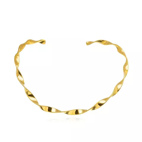 choker torcido Liso - ouro - comprar online