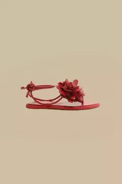 rasteira hibisco vermelho - farm apé - comprar online