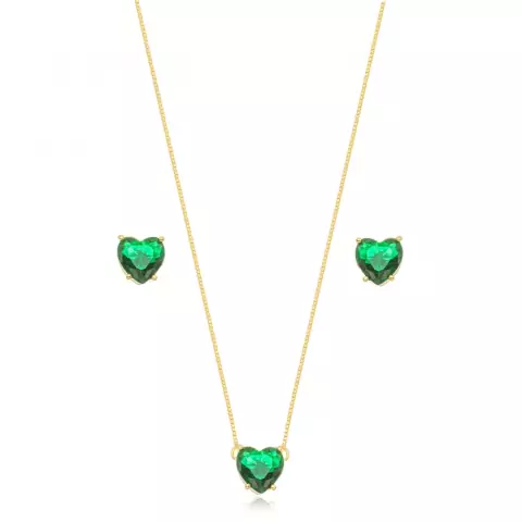 conjunto Layla esmeralda ouro