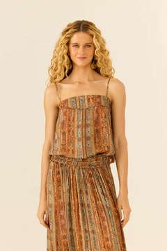 Blusa alça estampa tapestry - Maria filó - comprar online