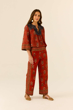 BLUSA ESTAMPA BOTTEH CORRIDO - MARIA FILÓ - comprar online