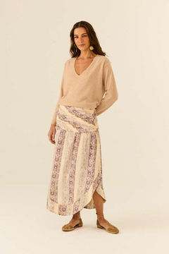 SAIA MIDI ESTAMPA RAFIA - MARIA FILÓ - comprar online