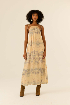 VESTIDO MIDI ALCINHA ESTAMPA BRISA - MARIA FILÓ - comprar online