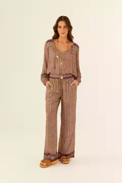 CALÇA RETA ESTAMPA BELLE - Maria filó - comprar online