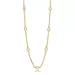 Colar Cristais e elos - ouro - comprar online