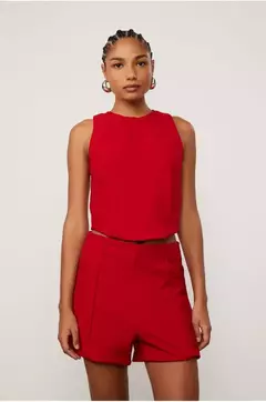 Short De Malha Texturizada Com Vivos - animale jeans - ELMÊ