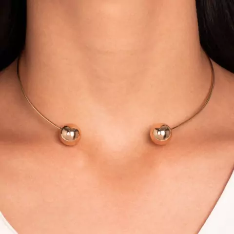 choker aro bolas ouro