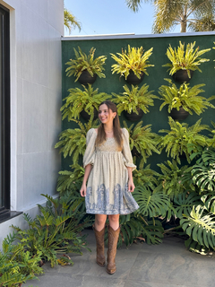 vestido curto estampa majuli - Maria filó