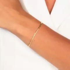 Pulseira piastrine lisa ouro - comprar online