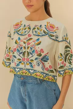 T-Shirt Cropped Estampada Sonho Guaraná - FARM RIO na internet
