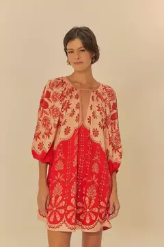 Vestido Curto Estampado Caetana - FARM RIO - comprar online
