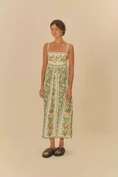 Vestido Cropped De Alça Estampado Antônia - farm rio na internet