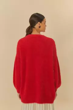 Cardigan Tricot Pelinho VERMELHO - FARM RIO - ELMÊ