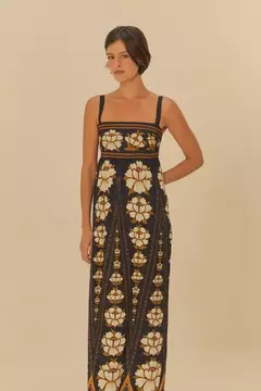 Vestido Cropped Estampado Flor Bordada - FARM RIO - comprar online