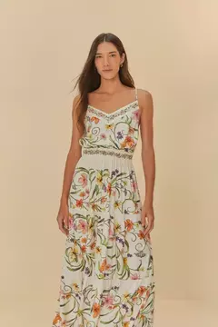 Vestido Longo Estampado Vestida De Flor - FARM RIO - ELMÊ