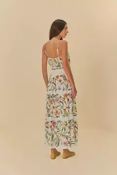 Vestido Longo Estampado Vestida De Flor - FARM RIO na internet