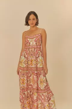Vestido Longo Lenço Joia Tropical - FARM RIO na internet