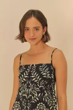 Vestido Cropped Estampado Jardim De Porcelana - FARM RIO - ELMÊ