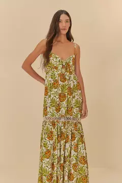 Vestido Cropped Estampado Abacaflor - farm rio na internet
