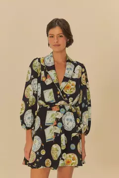 Vestido Curto Manga Souvenir - FARM RIO - comprar online