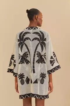 Kimono Artesanal Estampado Tropicália - FARM PRAIA - ELMÊ