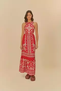 Vestido Longo Estampado Relicário Tropical - FARM RIO - comprar online