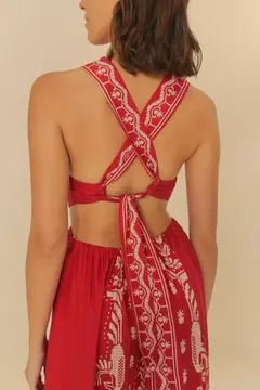 Vestido Longo Estampado Relicário Tropical - FARM RIO - ELMÊ