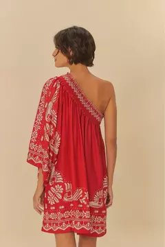 VESTIDO CURTO OMBRO SO RELICARIO TROPICA - FARM RIO - ELMÊ