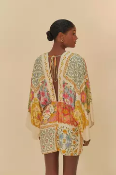 Vestido Curto Lenço Amalfi - FARM - ELMÊ