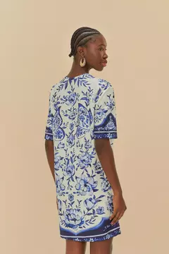 VESTIDO T-SHIRT JARDIM DE PORCELANA - FARM - ELMÊ