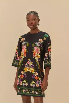 Vestido T-Shirt Big Passáro Em Flor - FARM RIO - comprar online