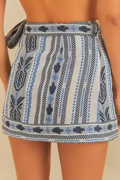 Saia Envelope Jacquard Artesanal - farm praia - ELMÊ