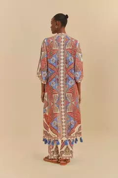 Kimono Localizado Estampado Jandaia Dance - Farm praia - loja online