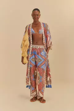 Calça Localizada Estampada Jandaia Dance - farm praia - comprar online