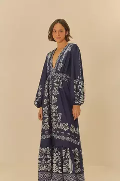Vestido Cropped Estampado Relicário Tropical - FARM RIO na internet