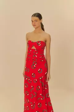 Vestido Longo Estampado Tuca Poá - FARM RIO na internet